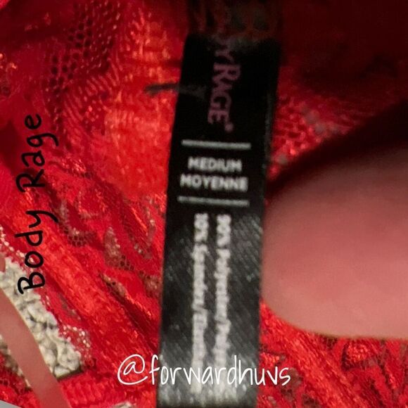 Body Rage Red One-Piece Bodysuit Lingerie Size Medium - Picture 7 of 9